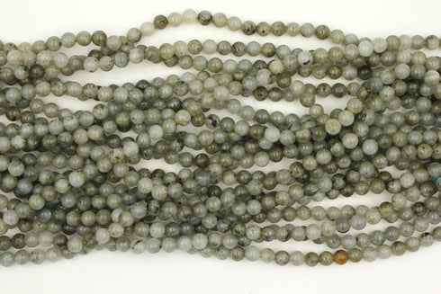 Labradorite Gemstone Beads, 6mm, Round